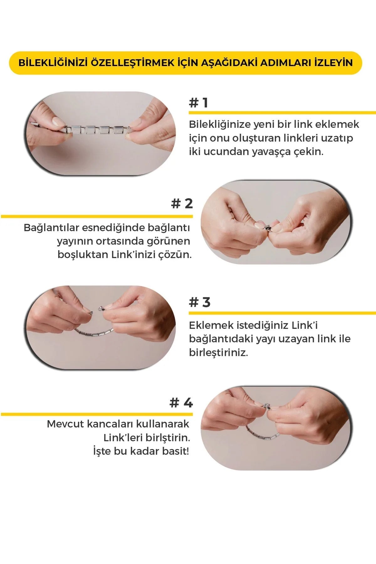 Unisex Nomi İtalyan Charm Bileklik